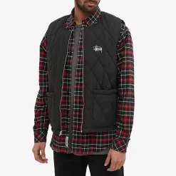 Stüssy Stussy Diamond Quilted Vest - Black
