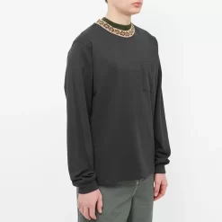 Stüssy Stussy Flower Mock Neck Crew Sweatshirt - Black