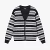 Stüssy Stussy Horizontal Stripe Cardigan - Black