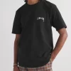 Stüssy Stussy Logo Print Cotton Jersey T-Shirt - Black