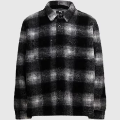 Stüssy Stussy Plaid Sherpa Shirt - Black