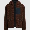 Stüssy Stussy Snake Jacquard Sherpa Jacket - Brown