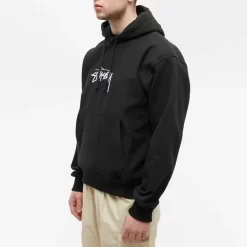 Stüssy Stussy Stock Logo Applique Hoodie - Black