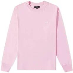 Stüssy Stussy Stock Logo Long Sleeve Crew - Pink