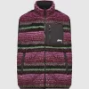 Stüssy Stussy Striped Sherpa Vest - Grape