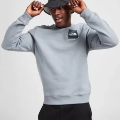 The North Face Fine Box Logo Crew Sweatshirt - Grey