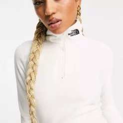 The North Face Glacier 1/4 Zip Fleece Dress - Cream