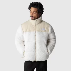 The North Face High Pile Sherpa Nuptse Jacket - Gardenia White