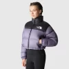 The North Face Nuptse Cropped Jacket - Lunar Slate