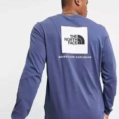 The North Face Red Box Long Sleeve T-Shirt - Vintage Indigo