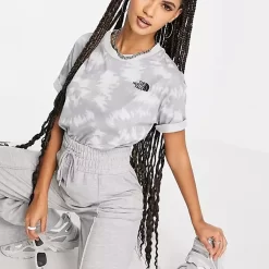 The North Face Simple Dome Cropped T-Shirt - Grey Tie Dye