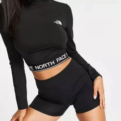 The North Face Training Flex Cropped 1/4 Zip Tech Long Sleeve - Black
