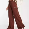 The North Face Wide Leg Fleece Joggers - Brown