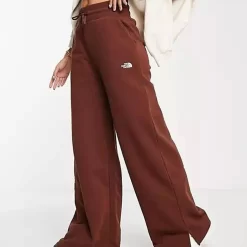 The North Face Wide Leg Fleece Joggers - Brown