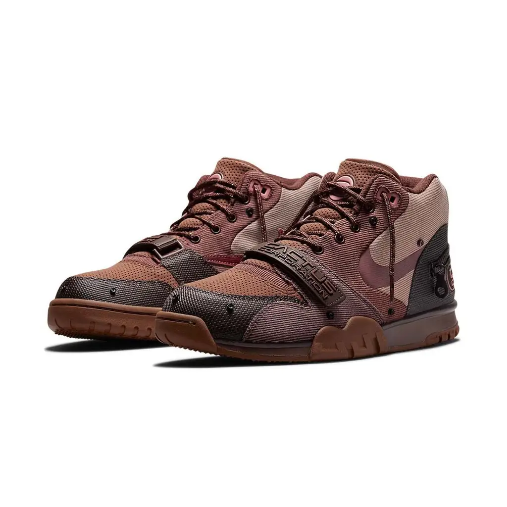 Travis Scott X Nike Air Trainer 1 Mid Cactus Jack Brown - Image 2