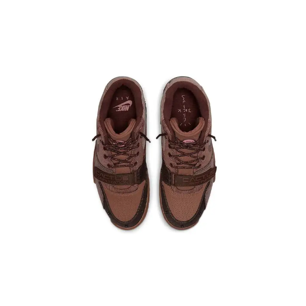 Travis Scott X Nike Air Trainer 1 Mid Cactus Jack Brown - Image 3