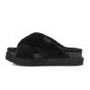 UGG Fuzz Sugar Cross Slide Black