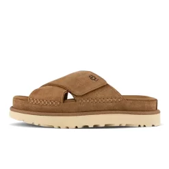 UGG Goldenstar Cross Slide Chestnut