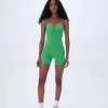 ADANOLA Ultimate Ruched Strappy Romper - Kelly Green