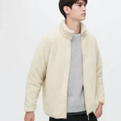 UNIQLO Fleece Zipped Jacket - Off-White