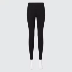 UNIQLO HEATTECH Extra Warm Cotton Thermal Leggings - Black