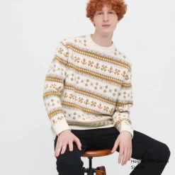 UNIQLO X JW ANDERSON Souffle Fair Isle Jumper - Off-White