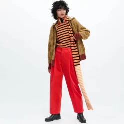 UNIQLO Marni Corduroy Wide Fit Trousers - Red