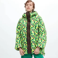 UNIQLO Marni Down Printed Oversized Coat - Green