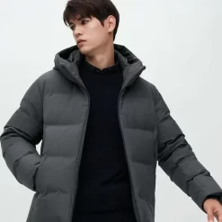 UNIQLO Seamless Down 3D Cut Parka - Grey