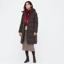 UNIQLO Seamless Down Long Coat - Dark Brown
