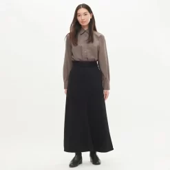 UNIQLO U Flared Long Skirt - Black
