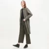 UNIQLO U Striped Shirt Dress - Olive