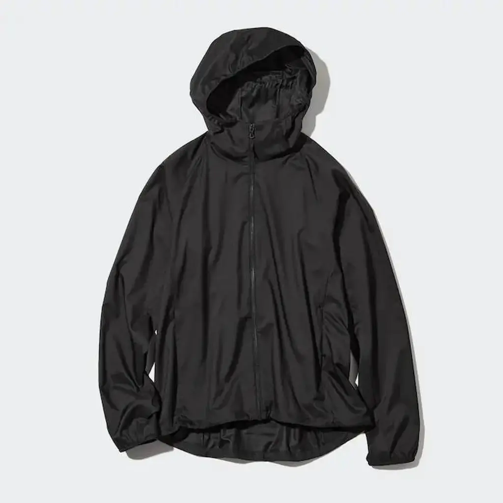 UNIQLO UV Protection Pocketable Parka - Black