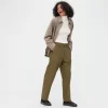 UNIQLO Wide Leg Baker Trousers - Olive