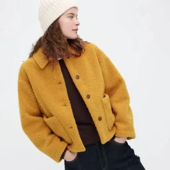 UNIQLO Windproof Fleece Jacket - Yellow
