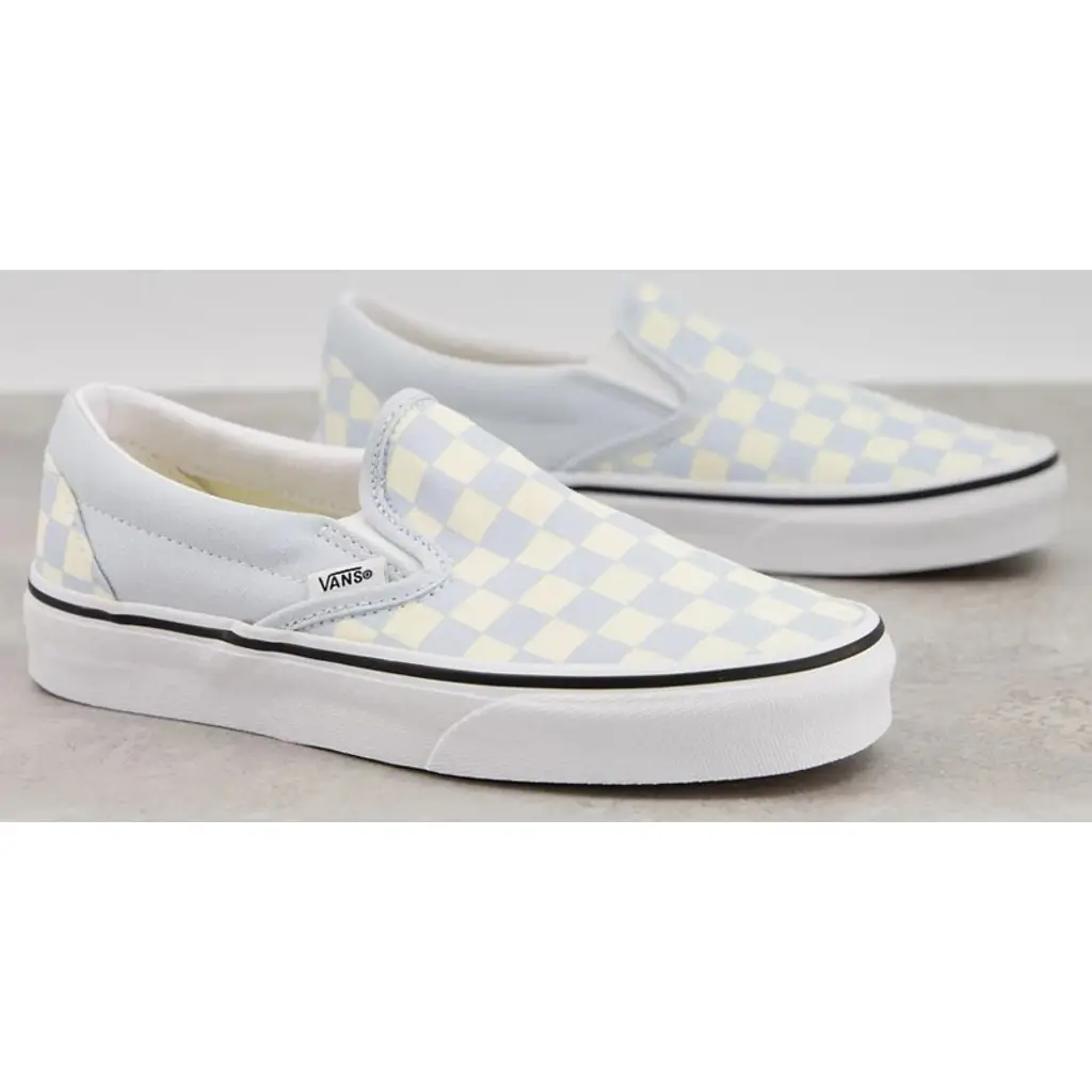 Vans Classic Slip On Checkerboard Light Blue - Image 2