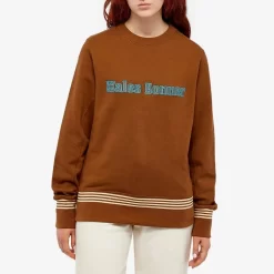 Wales Bonner Original Logo Crew Sweat - Brown